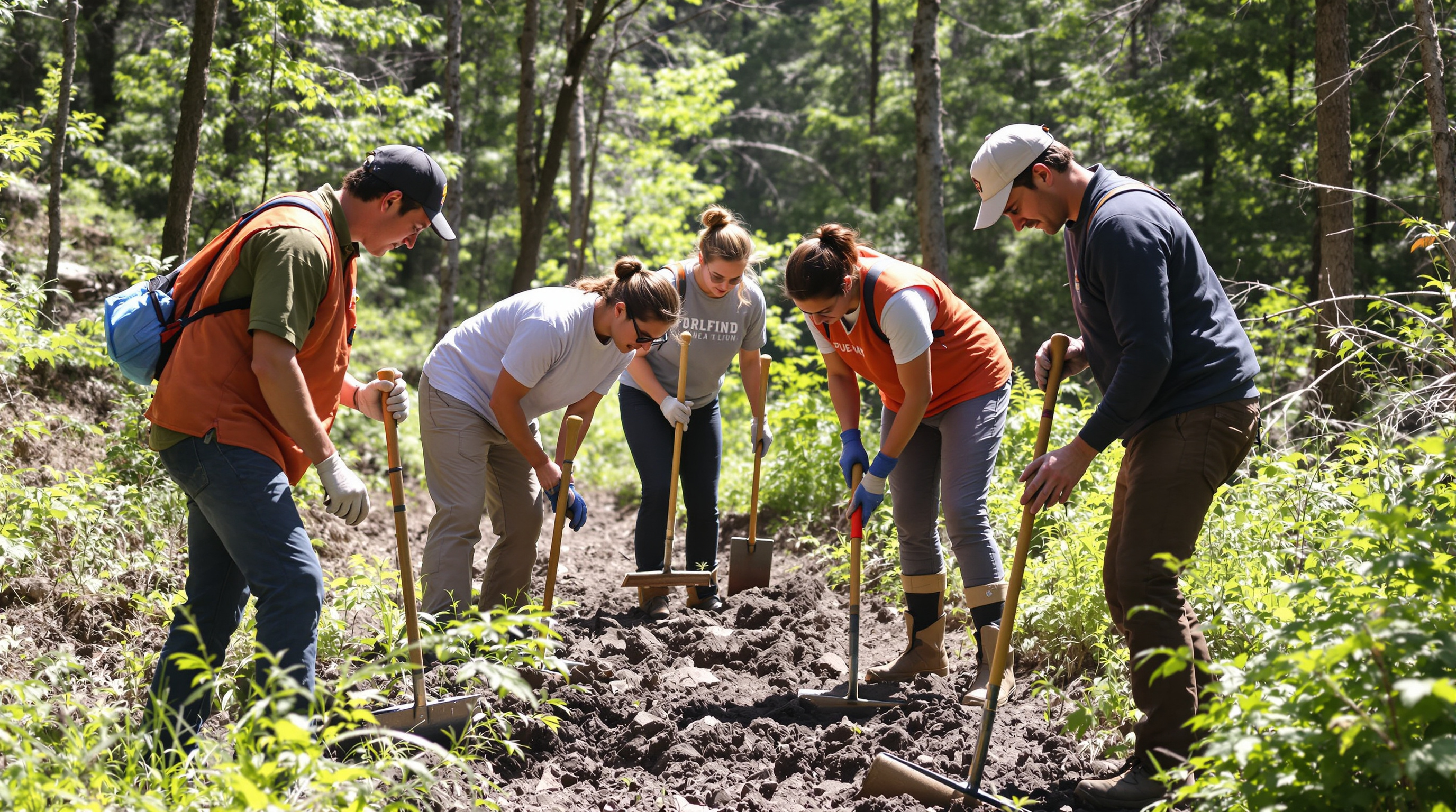 Volunteers maintaining California off-road trails